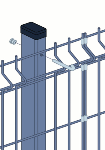 ISO Durable Powder Coat Welded 3D Wire Fencing By Wire Diameter 4.0mm