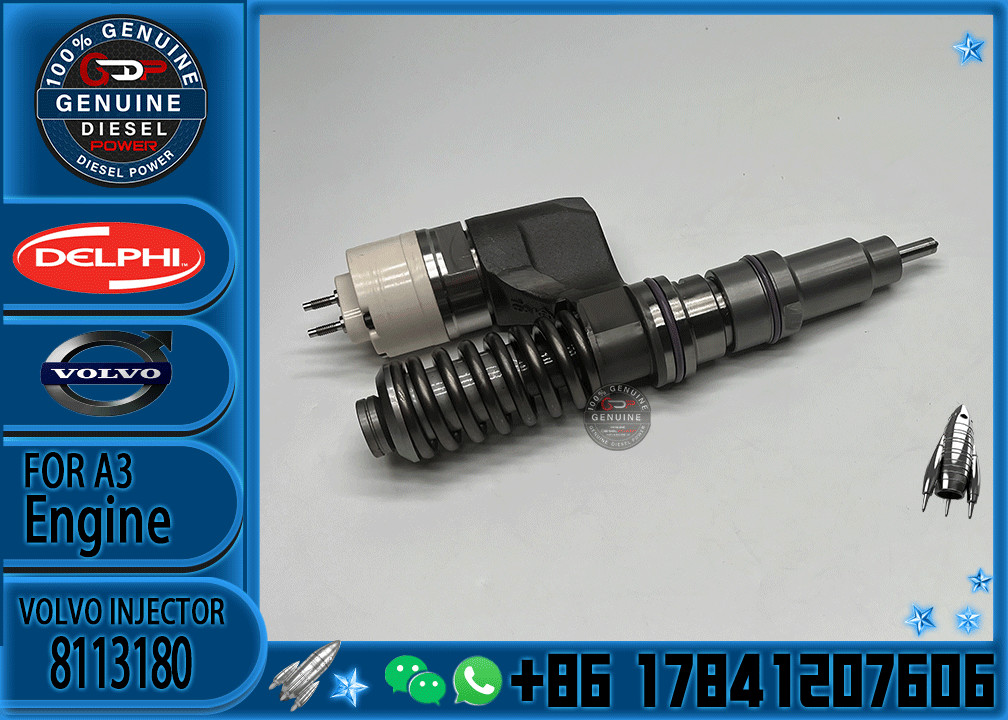 Fuel Injector Assembly 8113180 BEBE4B01003 8112660 BEBE4B01004 3964404 8170966 BEBE4810102 8113411 For Delphi Engine A3