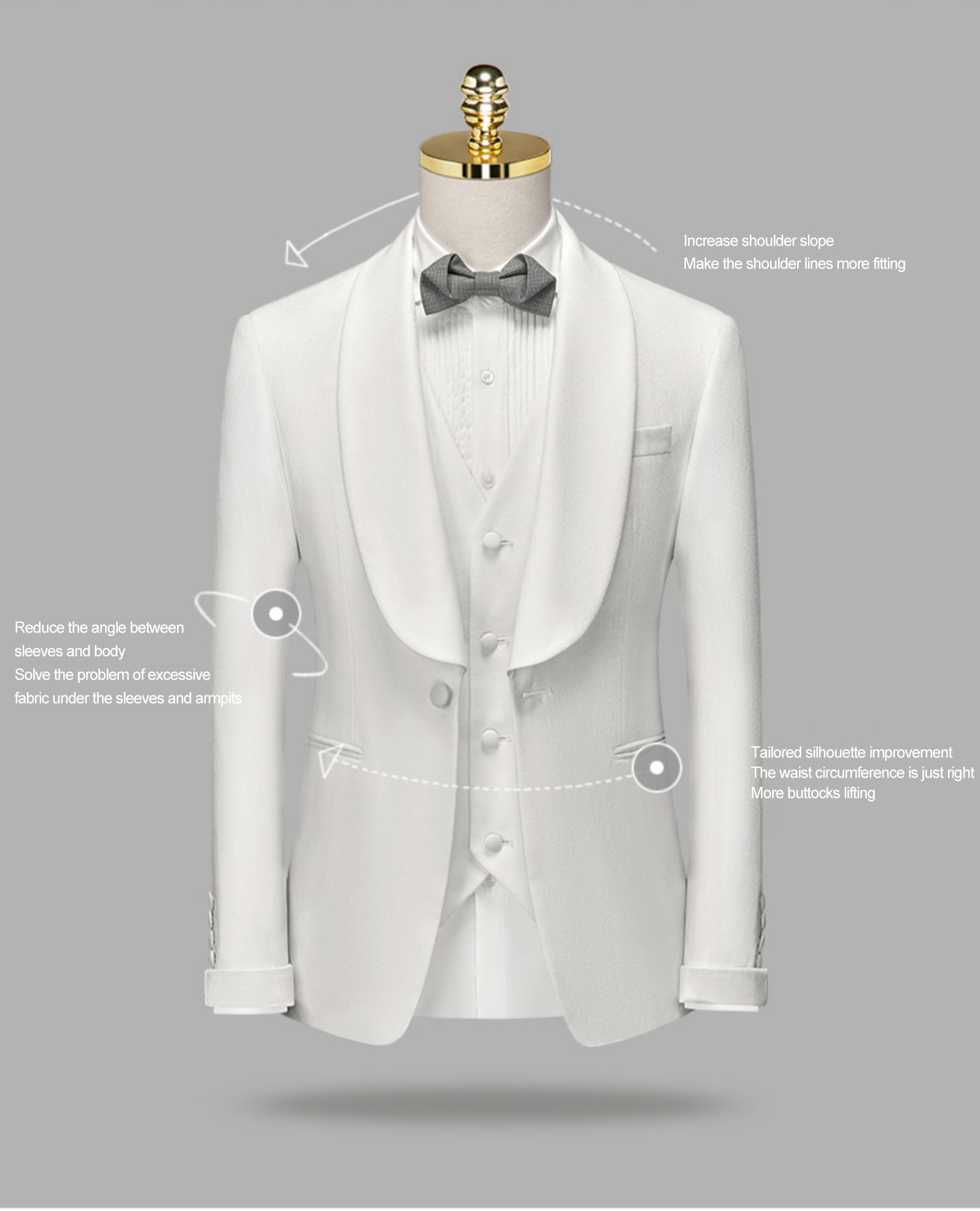 Customized Logo Printing end Groom's Suit for Men's Wedding Dress in Customizable Fabric