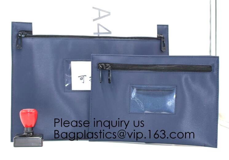 Locking Security Money Bag Cash Bank Deposit Bag with Two Keys Bank Security Deposit Bags Cash Bag With Locking bagease