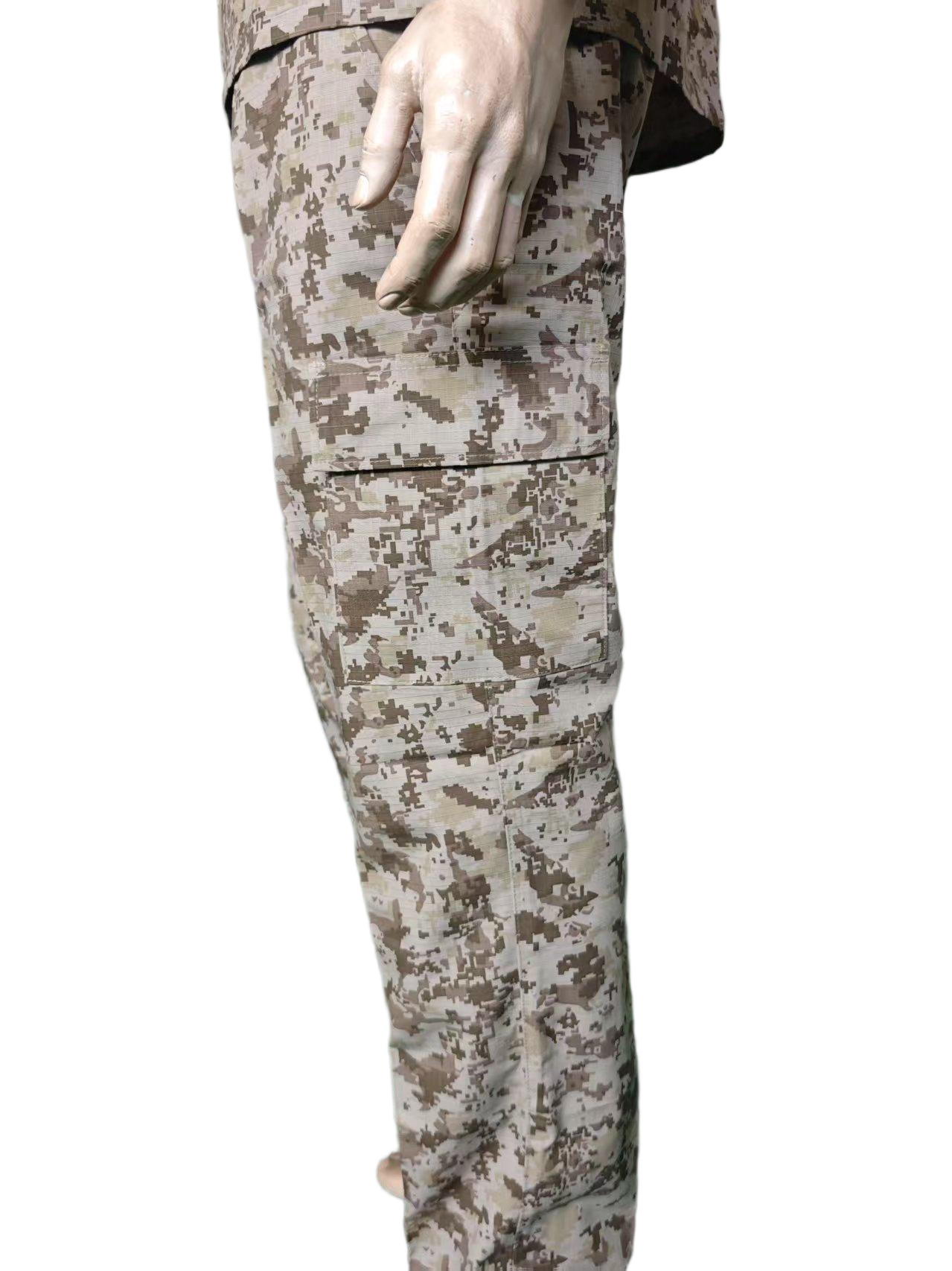 Desert Digital Camo BDU-Style Training Uniform Button System