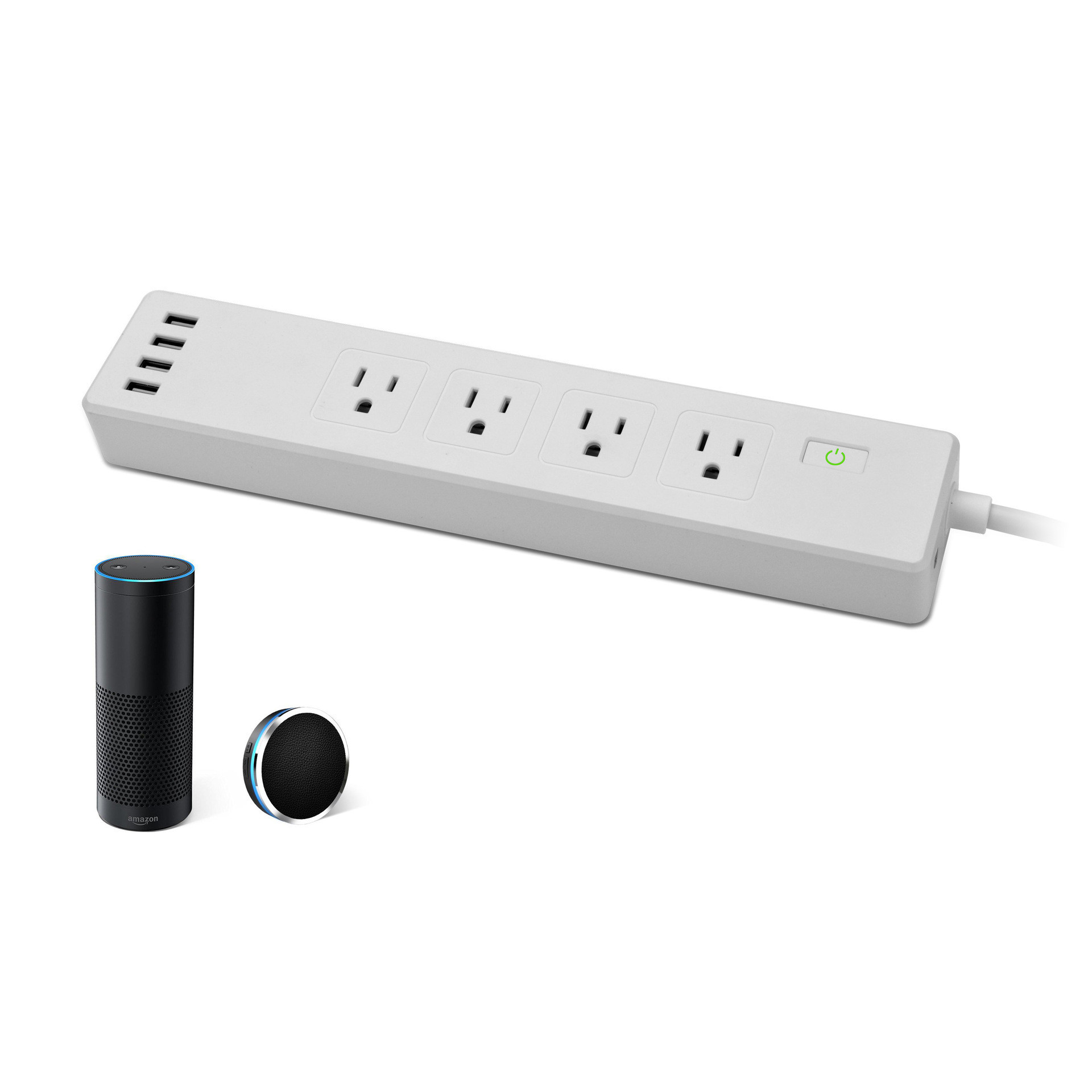 Wireless APP Control Wifi Smart 4 Outlet Power Strip Tuya US 10A