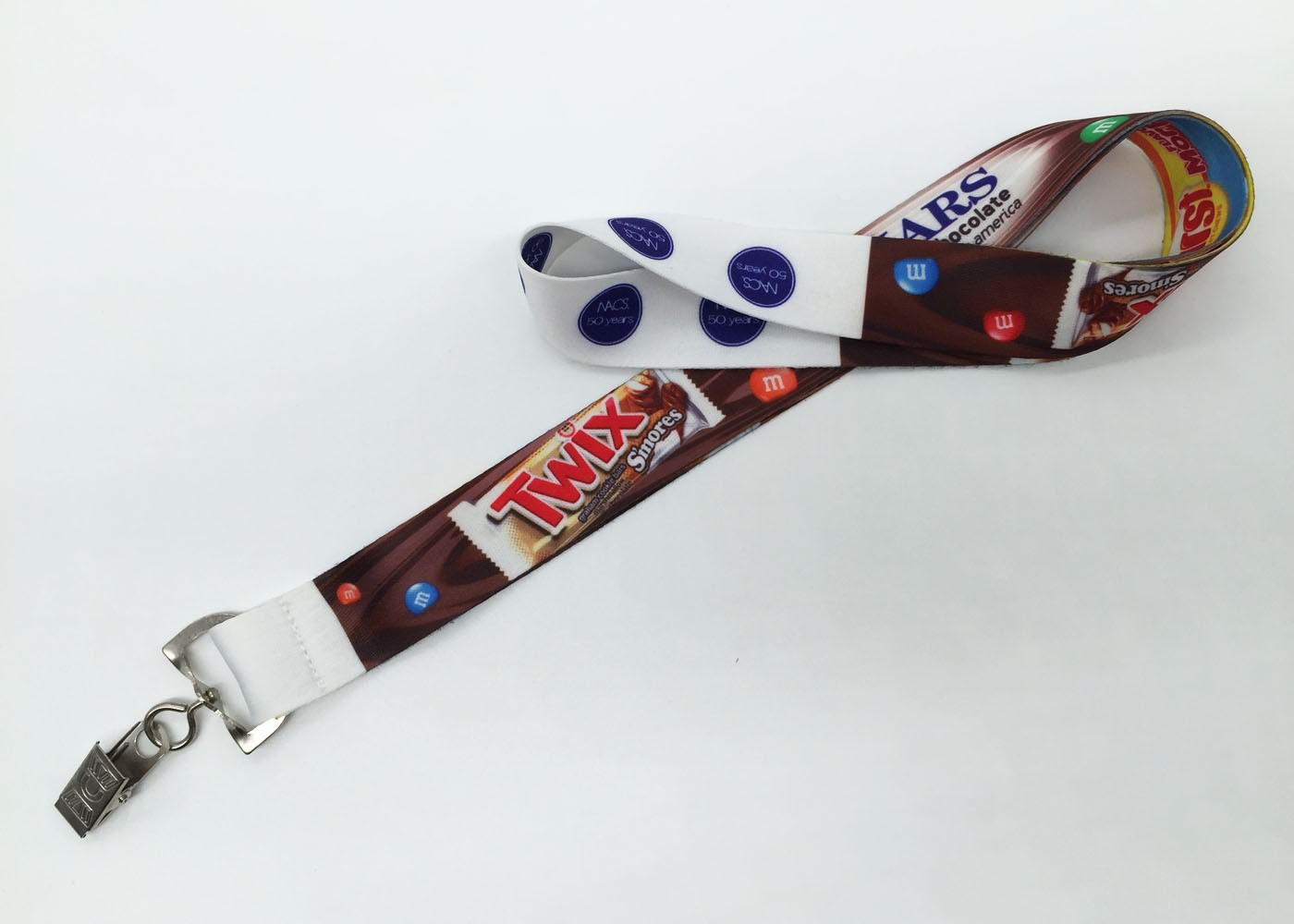 Polyester Printing Dye Sublimation Lanyards , Id Badge Neck Strap With Custom Logo