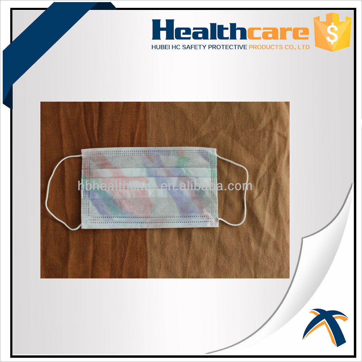 Hospital Face Mask Surgical Disposable 3 Ply With ISO 13485 / ISO 9001 Approved