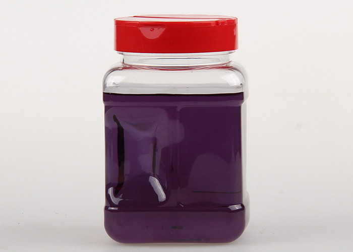 Customized Screw Cap Clear Plastic Bottles With Plastic Lid For Food / Spice
