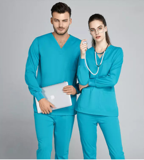 S-2XL Cotton Nurses Scrub BSCI Brush Hand Clothes 180 GSM