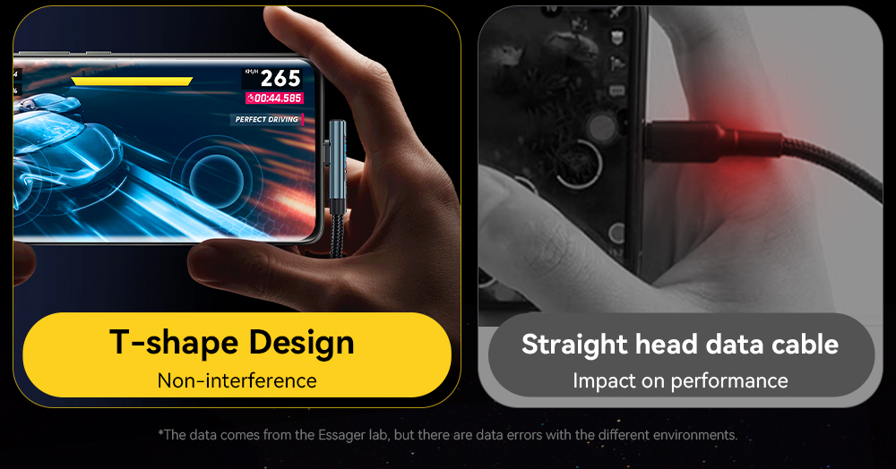 ESSAGER ES-X47 Series 100W A-C 1m Short 2m Long USB C Cable