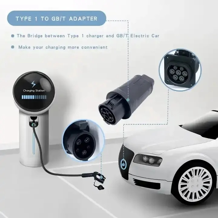EV Charger Connector Type 1 to GBT Adapter Electric Vehicle Charging Adapter SAE J1772 to GB/T EV Charging Adapter
