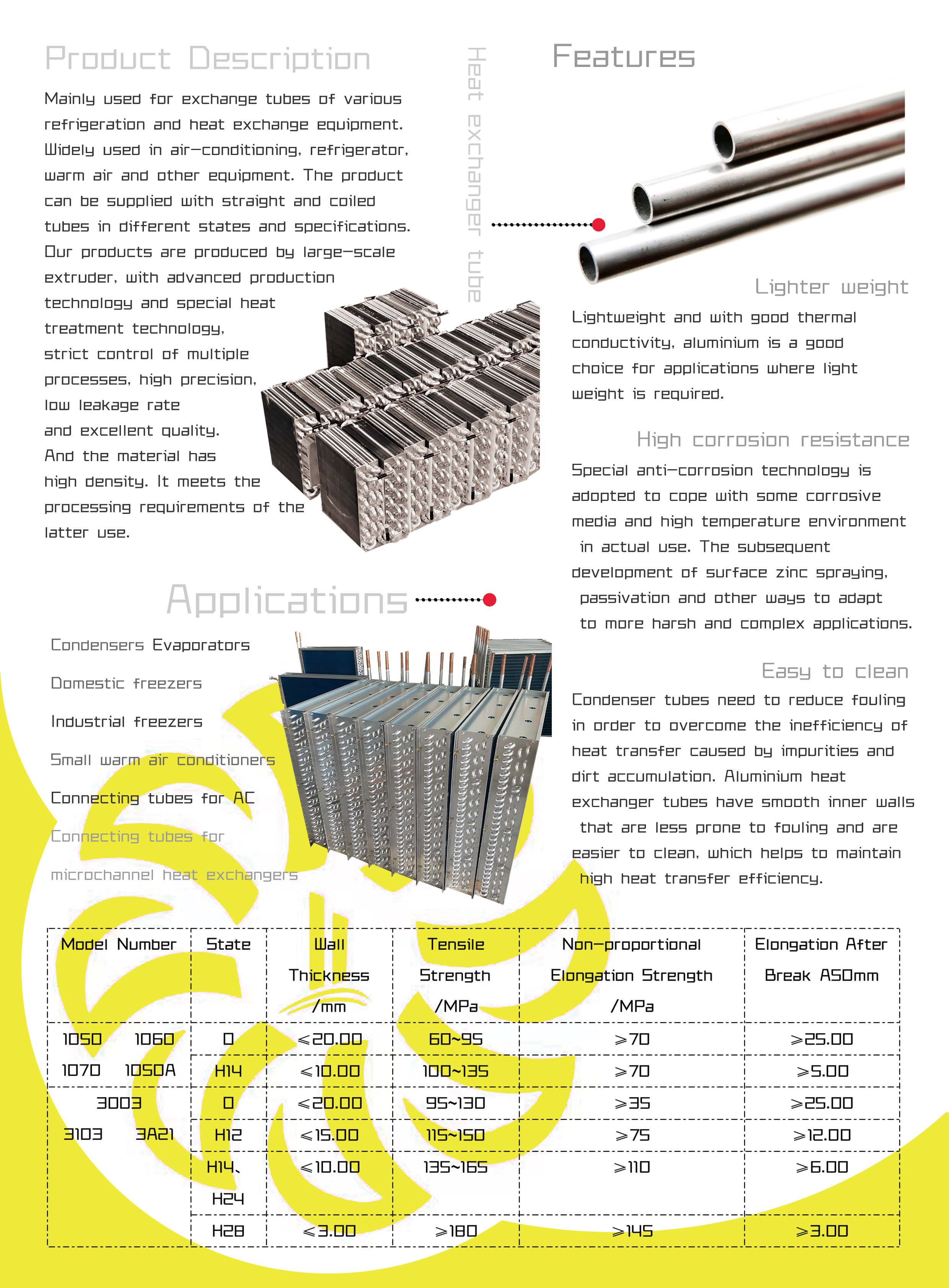 Heat Exchanger 3003 H14 Aluminum Tube H18 Aluminum Alloy Round Tubes