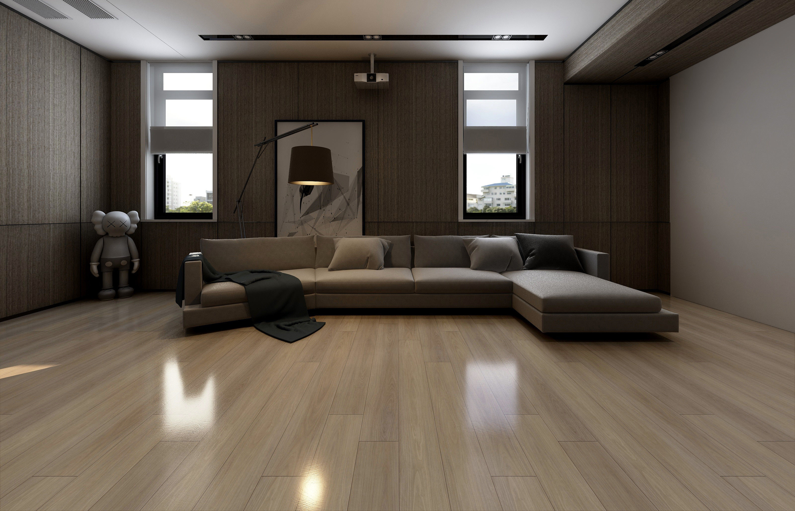 6mm Eucalyptus Anti Termite Fireproof Click SPC Flooring Plank DP-W82289-1