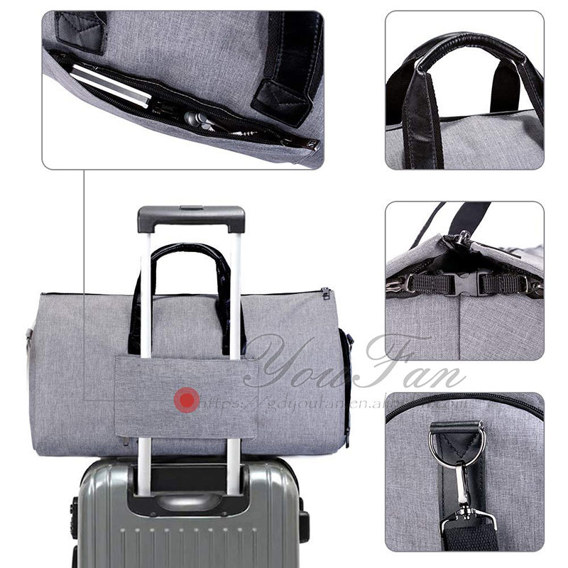 Water Repellent Garment Weekender Bag For Weekend Getaway / Business Trip