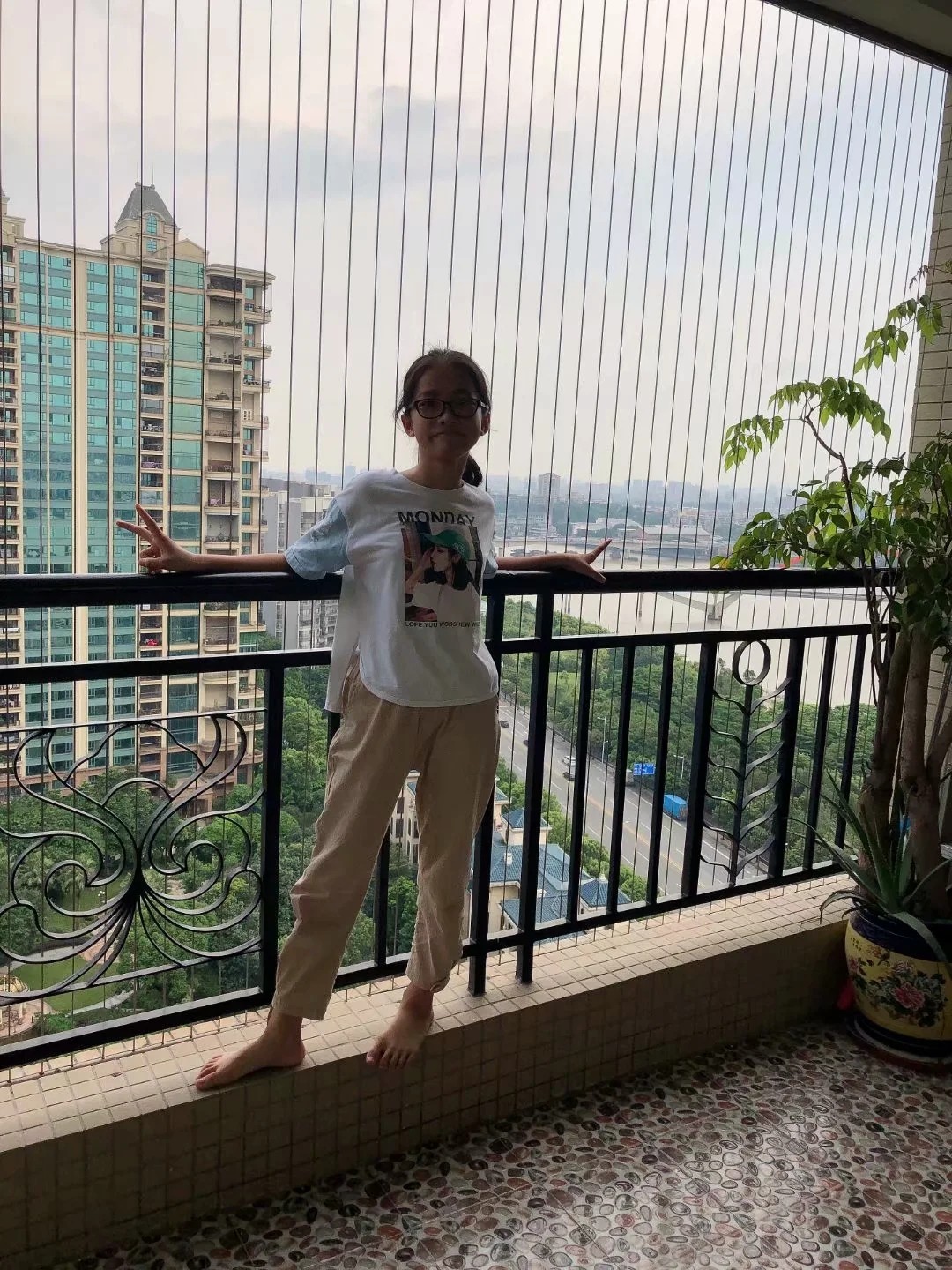 Unobstructed View Nature with Balcony Grille Invisible