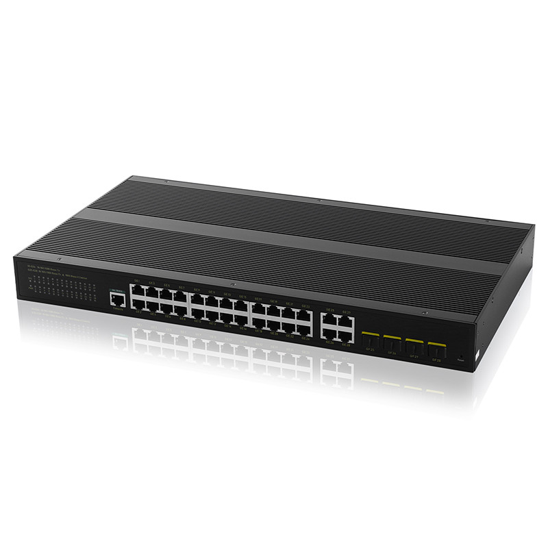 24 Gigabit Industrial Managed POE Switch With 4 SFP Slot Port