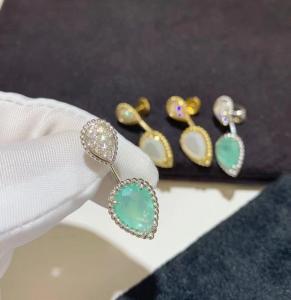 China Push back 18K Gold Diamond Earrings 2 Stones Good Cut Grade Stud on sale