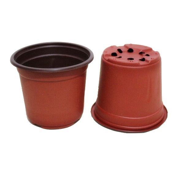 75pcs Flexible Sturdy Plastic Flower Pots HDPE Waterproof 6 Inch Plastic Pots