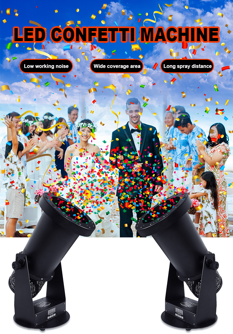 Rainbow CO2 Gas Machine DMX 512 Remote Control Wedding Paper Blast Machine