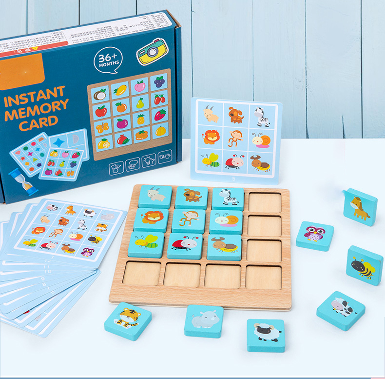 ODM Children'S Montessori Wooden Puzzle Board Game