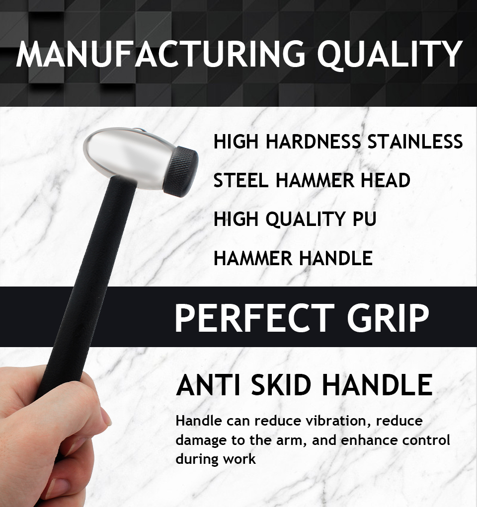 Multifunction Jewelry Engraving Machine Hammer With 4 Interchangeable Heads Brass