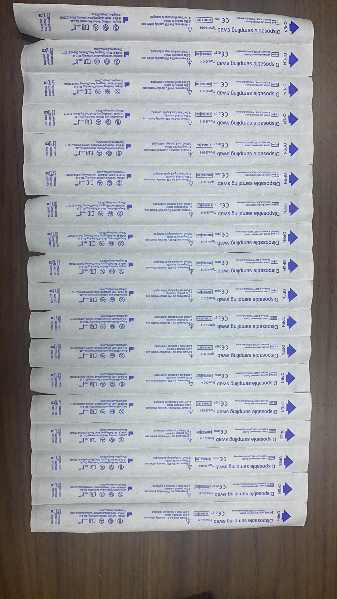 Sponge Single Use Throat Swab Stick With 75mm Break Point