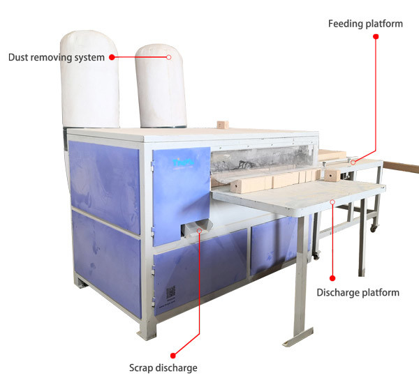 Multiple Blade Model Wooden Pallet Block Cutter Machine