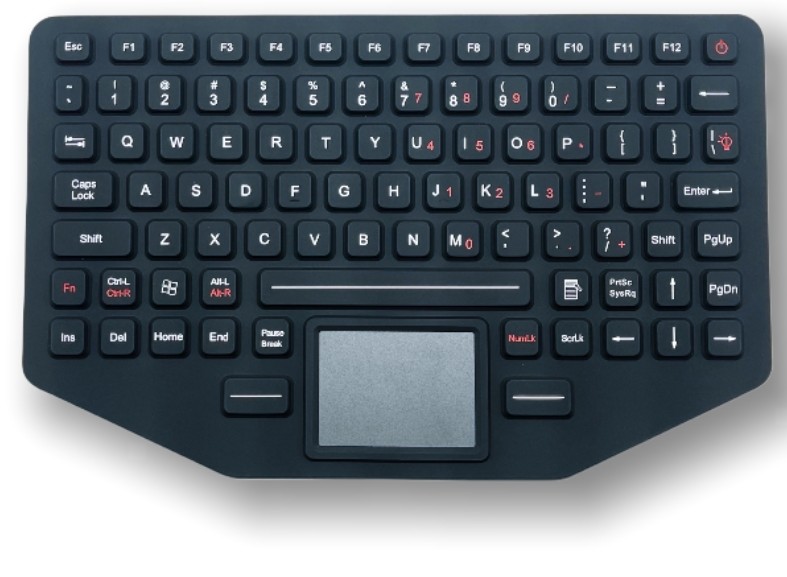 Silicon Rubber Mini Industrial Keyboard F9 IP67 Lightweight 390g
