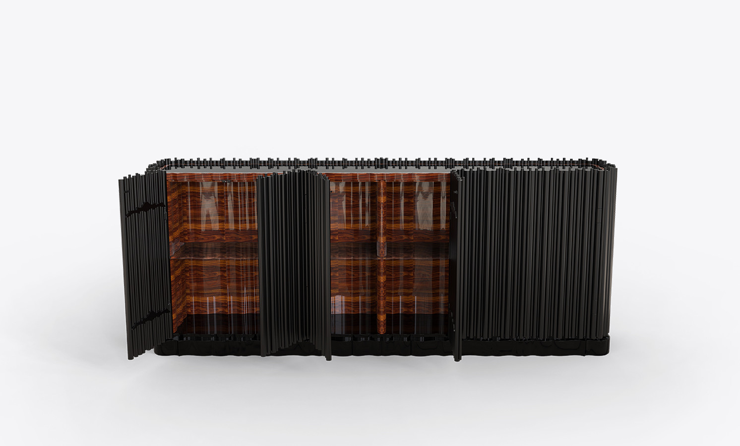 Luxury Wooden Structure Storage Sideboard Modern Unique Symphony Design