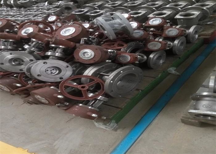 PN1.6 Mpa Rubber Lined Butterfly Valve , Cast Iron QT450 Valve Butterfly Wafer