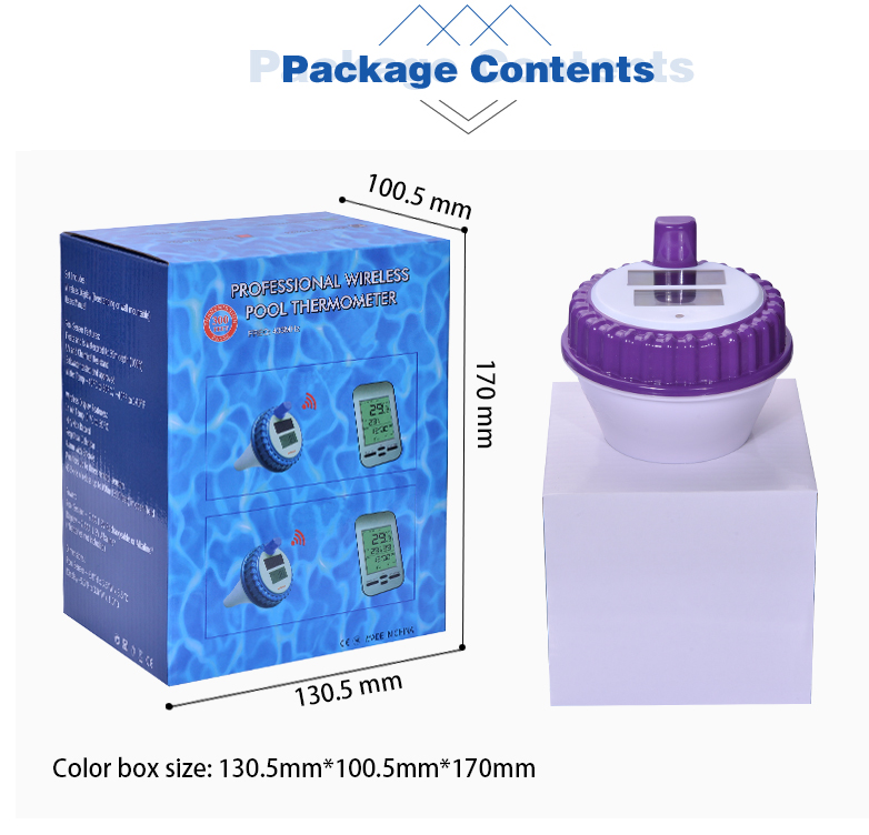 WT0224 Custom Wireless Swimming Pool Thermometer Floating Waterproof Digital Thermometer For Outdoor