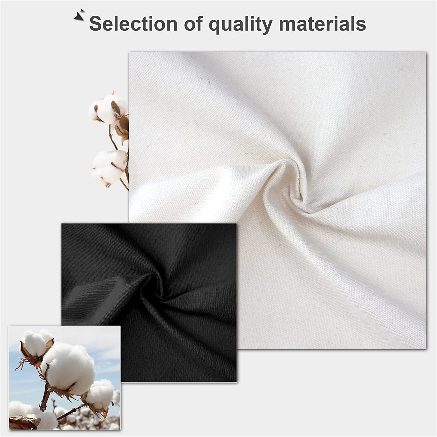 White Eco Canvas Bags With Clear LGO Beautiful Pictures Simple Style