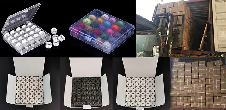 25 Count Filament Yarn Sewing Bobbins High Tenacity Thread with Storage Box and Case