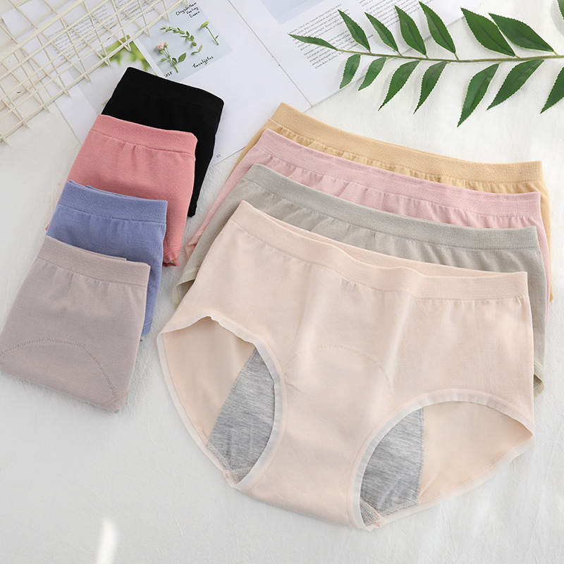 Menstrual Women Cotton Panties Leakproof Quickdry Flexible Fabric