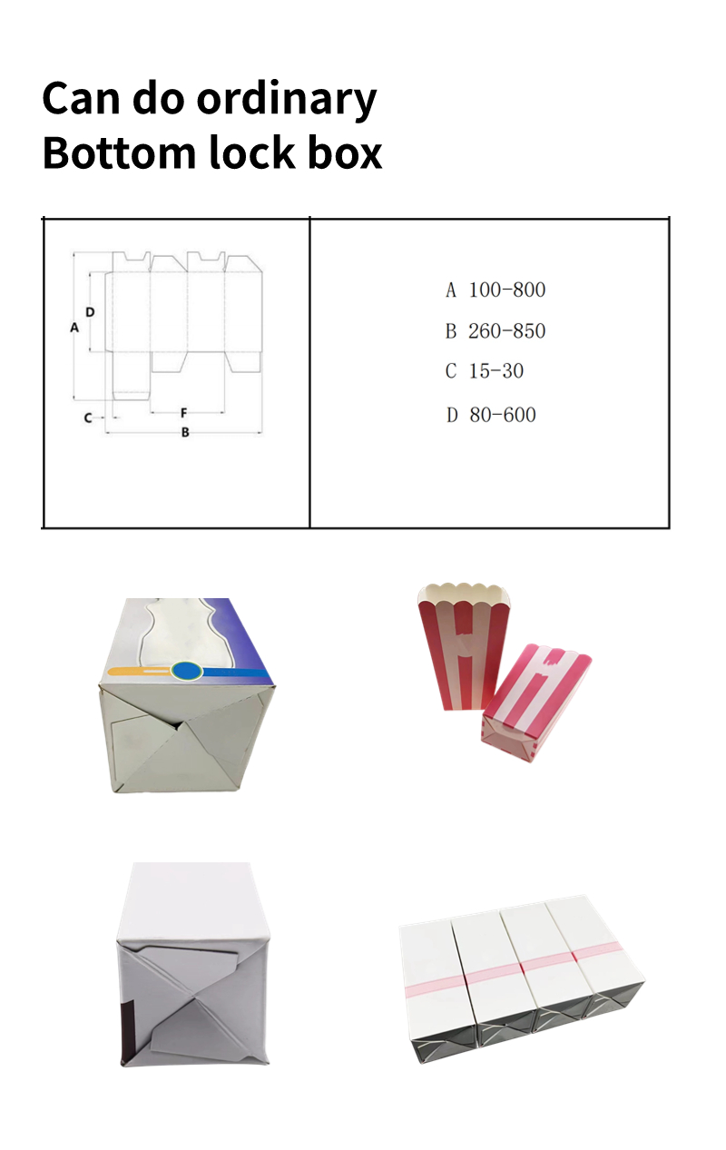 Cardboard Paper 200g-650g 6 Corners Folder Gluer Machine for 4 Corner Box Folding