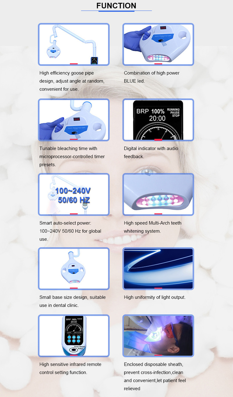 Dental Bleaching Unit Portable Teeth Whitening Lights 17 LED 3 Colors