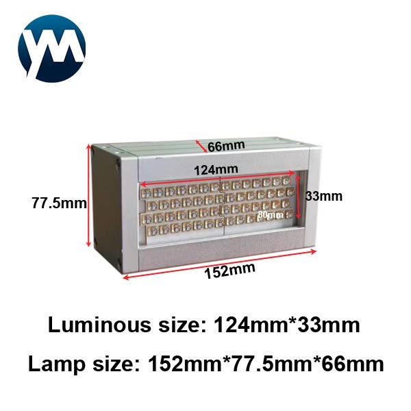 Printing Industries 480W UV Lamp Water Cooling 124mm*33mm Luminous Size