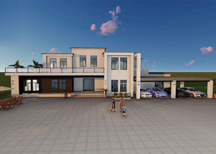 EU Prefabricated Light Steel Framing Modular Home Villa House With Big Windows