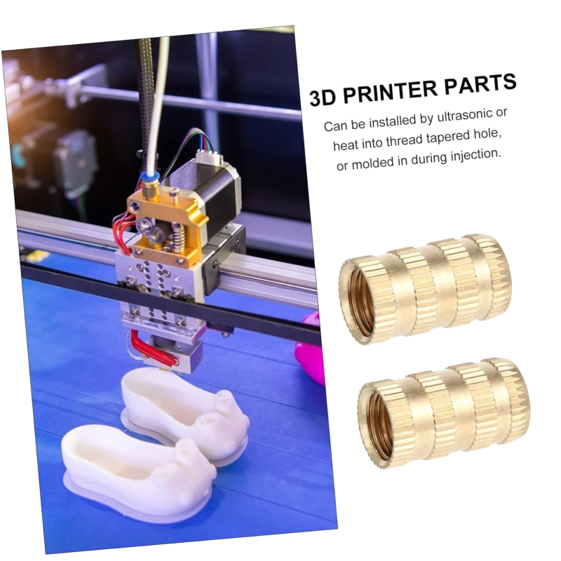 Brass heat set inserts for 3D printed parts installation demonstration