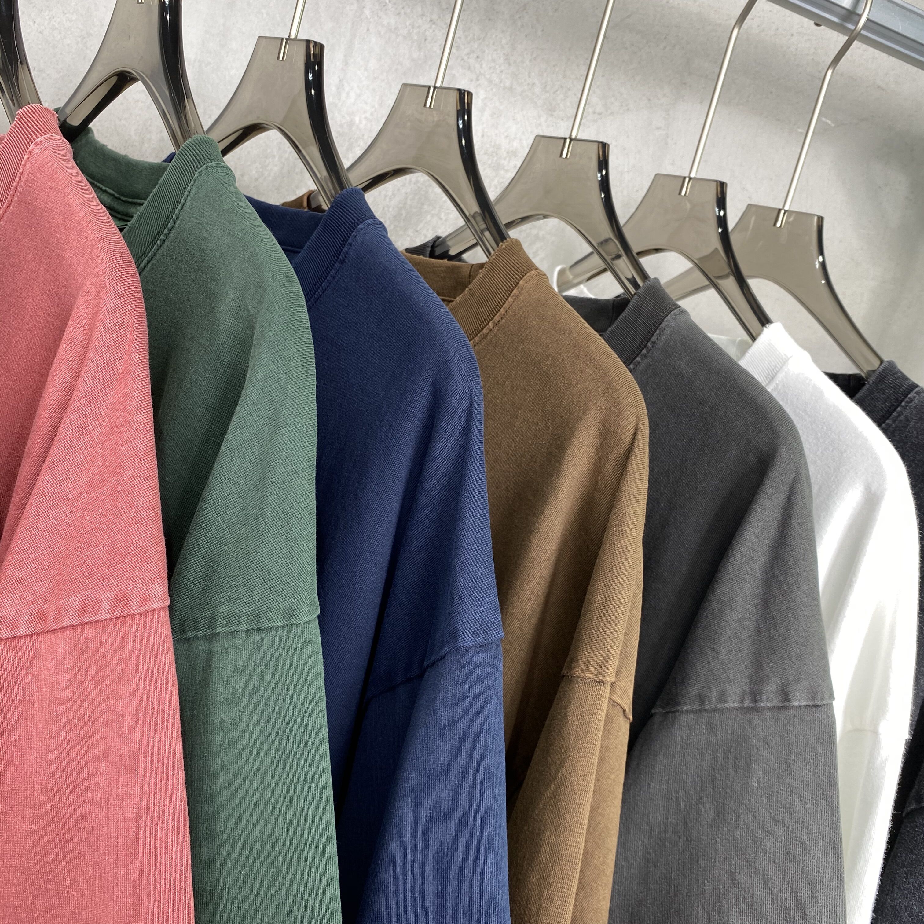 Acid Vintage Washed 250g Men's T-shirts Distressed Heavyweight Blank Oversized T-shirt