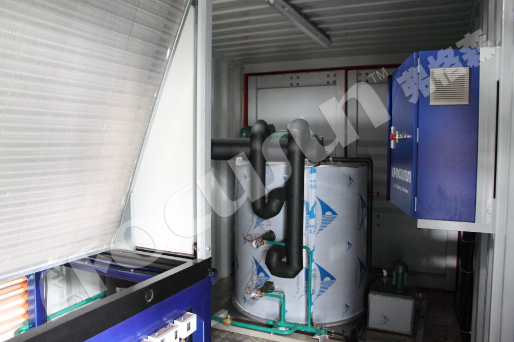 Industrial Cooling Solution 10T/Day Containerized Flake Ice Machine with Air Cooling