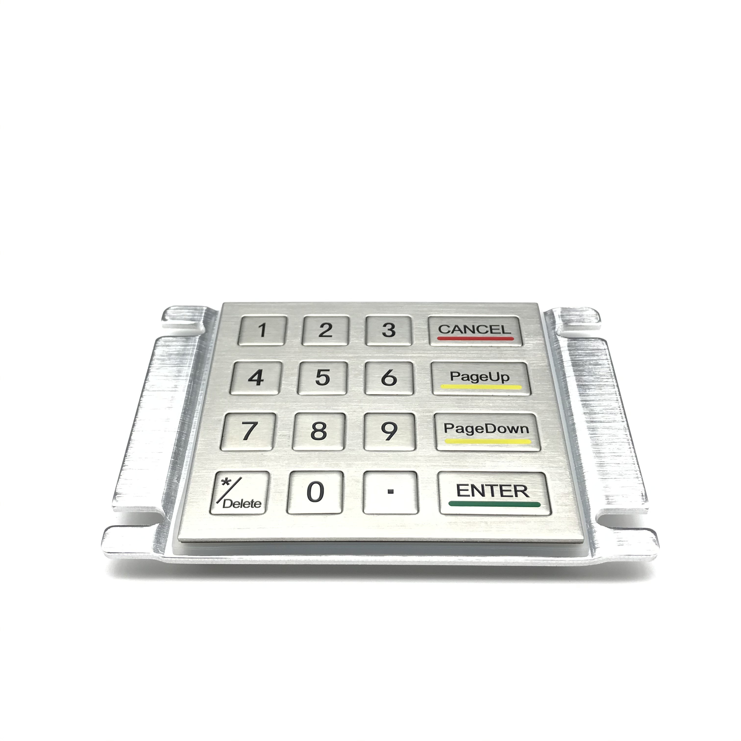 IP65 / IK07 Metal Industrial Mini Numeric Keypad 16 Keys Lightweight Keypad USB Rear Panel Mounted -40℃