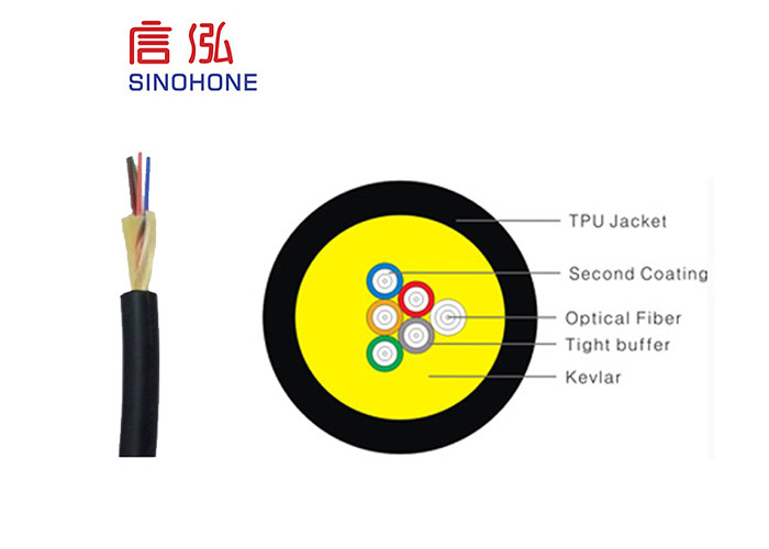 2 4 6 Core Mobile Indoor Fiber Optic Cable For Military Communication System