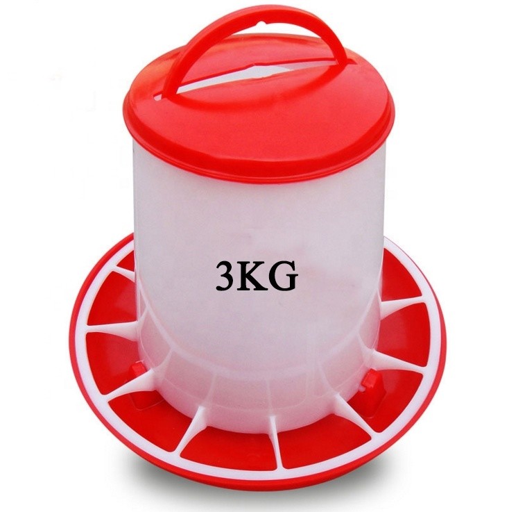 Circular PE 12kg Goose Poultry Feeder Drinker