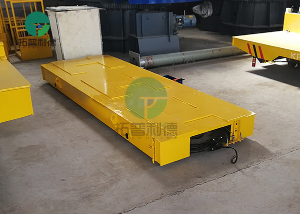 50ton Traverse Travelling Anti-Expolision Track Ac Powered Railway Vehicle For Molds Wth Steered Axles