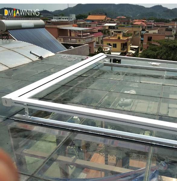 Black Louvered Roof Pergola Conservatory Remote Control Awning