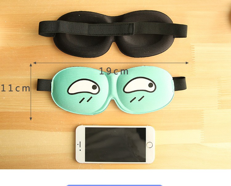 Soft 3D Memory Foam silk Sleep Eye Pillow 19*11cm Anti wrinkle