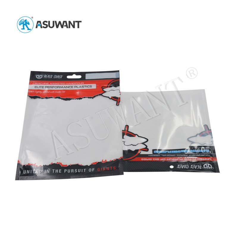 Small 3 Side Seal Bags Fish Lure Bait Packaging Plastic Zipper Pet Food Bag
