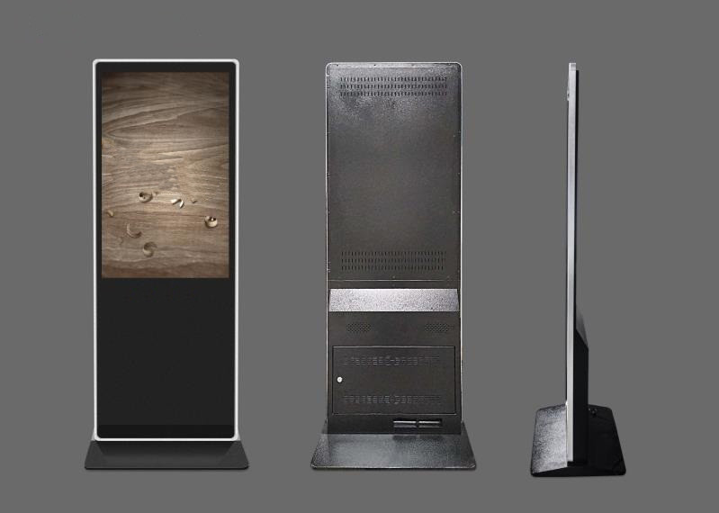 65 inch Floor standing digital signage display PCAP touch screen Intel i7 PC with camera optional
