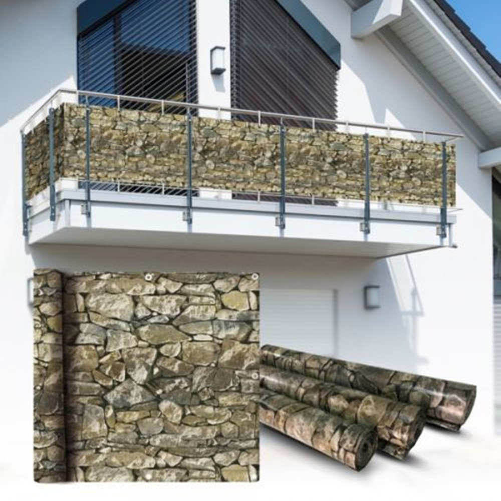 0.4mm Garden Balcony Fence 300-1500gsm Sunshade Canvas To Protect Privacy