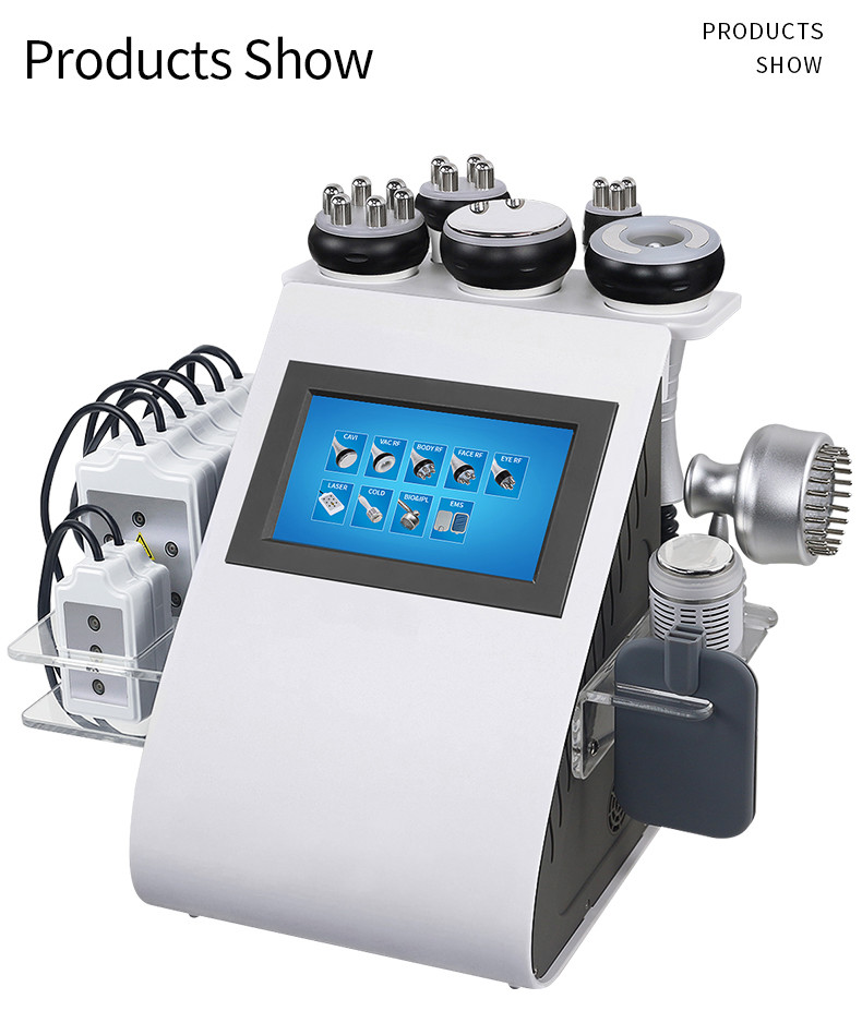 Fat Loss 6 In 1 Laser Lipo Machine , RF Vacuum Cavitation Slimming Machine