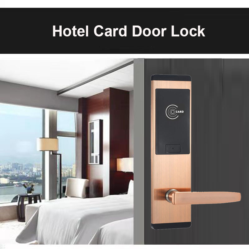 Stainless Steel Multiple Color Smart Key Card Door Locks for Hotel Home Apartment