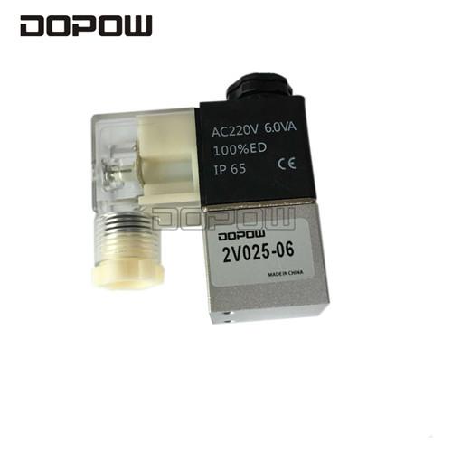 Normally Closed Pneumatic Solenoid Valve 2 Way Straight Through 2V025-06 2